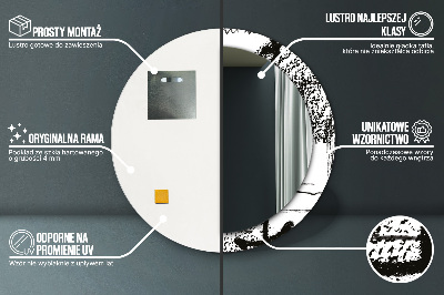 Miroir rond imprimé Motif graffiti