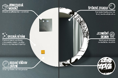 Miroir rond imprimé Motif graffiti