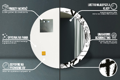 Miroir rond imprimé Motif graffiti