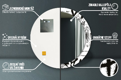 Miroir rond imprimé Motif graffiti