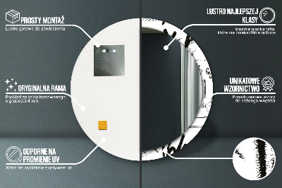 Miroir rond imprimé Motif graffiti