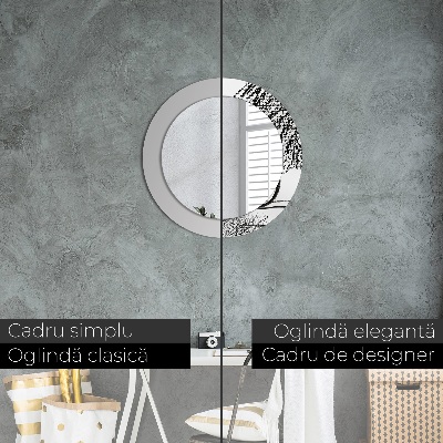 Miroir rond imprimé Motif graffiti