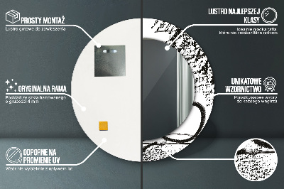Miroir rond imprimé Motif graffiti