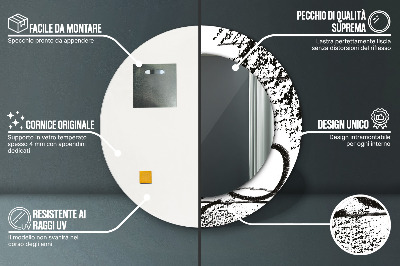 Miroir rond imprimé Motif graffiti