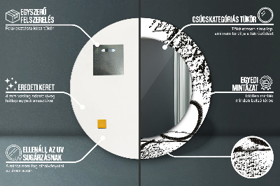 Miroir rond imprimé Motif graffiti