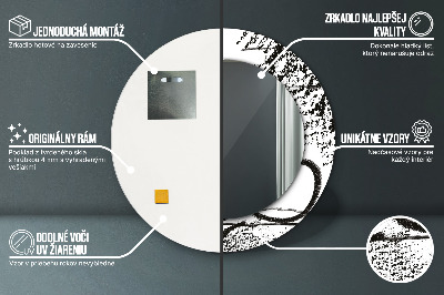 Miroir rond imprimé Motif graffiti