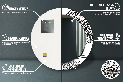 Miroir rond imprimé Motif graffiti