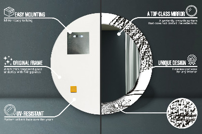 Miroir rond imprimé Motif graffiti