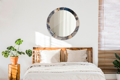 Miroir rond avec décoration Fluide abstrait