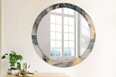 Miroir rond avec décoration Fluide abstrait