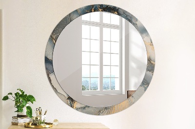 Miroir rond avec décoration Fluide abstrait