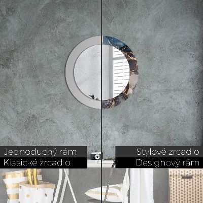 Miroir rond avec décoration Fluide abstrait