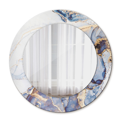 Miroir rond avec décoration Art liquide abstrait