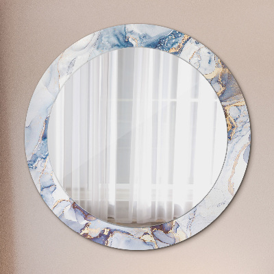 Miroir rond avec décoration Art liquide abstrait