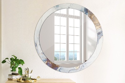 Miroir rond avec décoration Art liquide abstrait