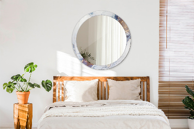 Miroir rond avec décoration Art liquide abstrait