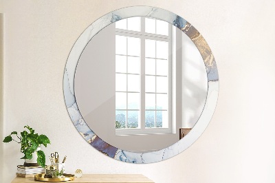 Miroir rond avec décoration Art liquide abstrait