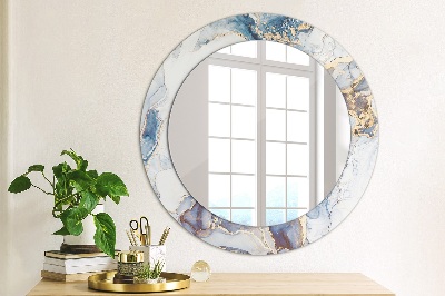 Miroir rond avec décoration Art liquide abstrait