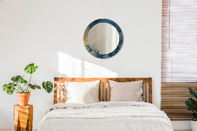 Miroir rond avec décoration Marbre onyx