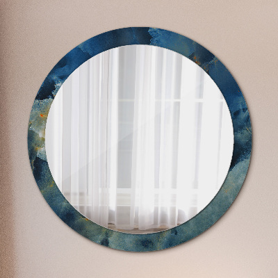 Miroir rond avec décoration Marbre onyx