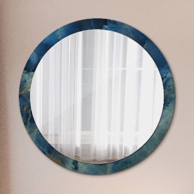 Miroir rond avec décoration Marbre onyx