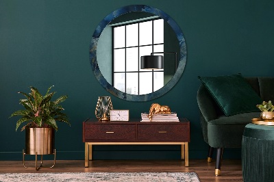 Miroir rond avec décoration Marbre onyx