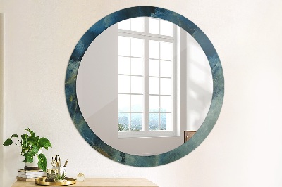Miroir rond avec décoration Marbre onyx