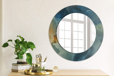 Miroir rond avec décoration Marbre onyx