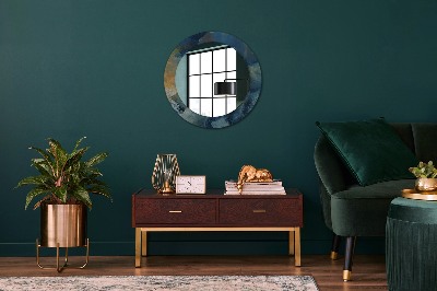 Miroir rond avec décoration Marbre onyx