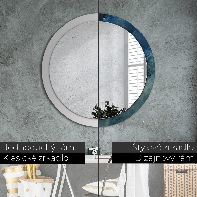 Miroir rond avec décoration Marbre onyx