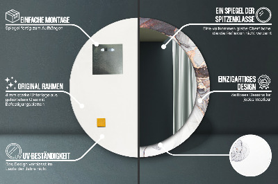 Miroir rond imprimé Fluide abstrait