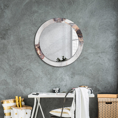Miroir rond imprimé Fluide abstrait