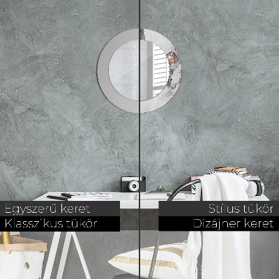 Miroir rond imprimé Fluide abstrait