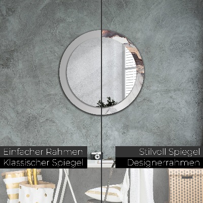 Miroir rond imprimé Fluide abstrait