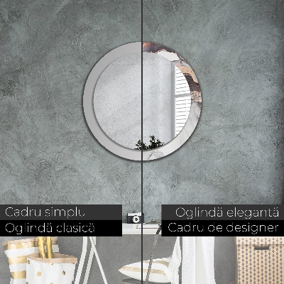 Miroir rond imprimé Fluide abstrait