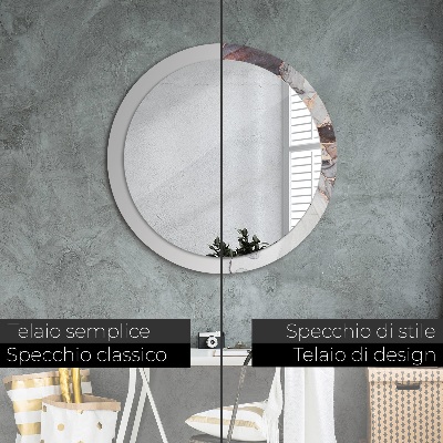 Miroir rond imprimé Fluide abstrait