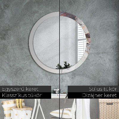 Miroir rond imprimé Fluide abstrait