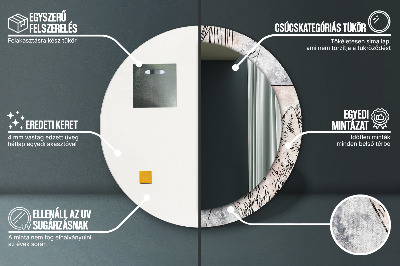 Miroir rond imprimé Animaux abstraits