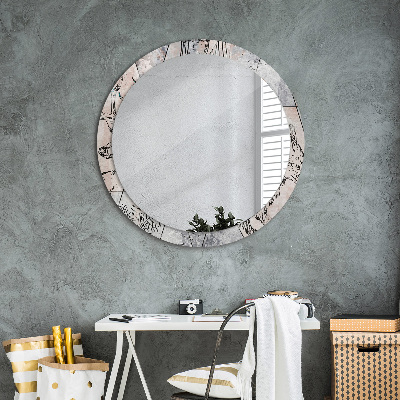 Miroir rond imprimé Animaux abstraits