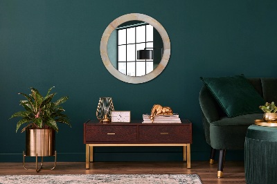 Miroir rond imprimé Marbre onyx