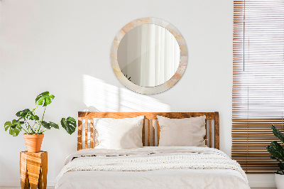 Miroir rond imprimé Marbre onyx