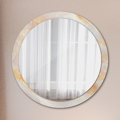 Miroir rond imprimé Marbre onyx