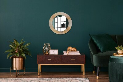 Miroir rond imprimé Marbre onyx