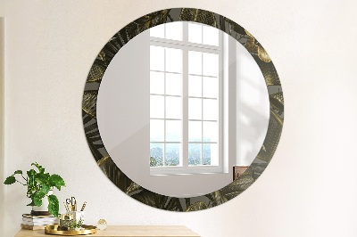 Miroir rond imprimé Fleurs d'hibiscus