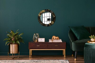 Miroir rond imprimé Fleurs d'hibiscus