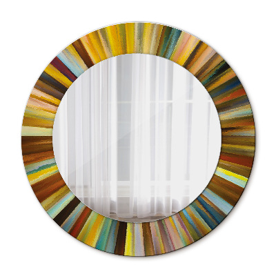 Miroir rond avec décoration Motif radial abstrait