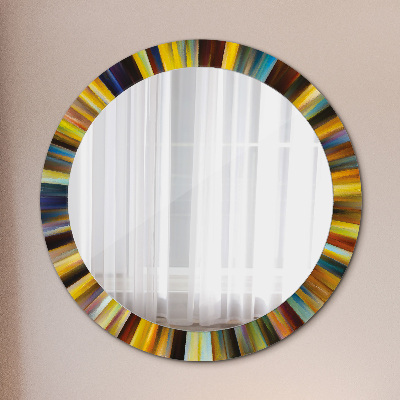 Miroir rond avec décoration Motif radial abstrait