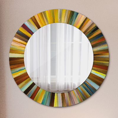 Miroir rond avec décoration Motif radial abstrait