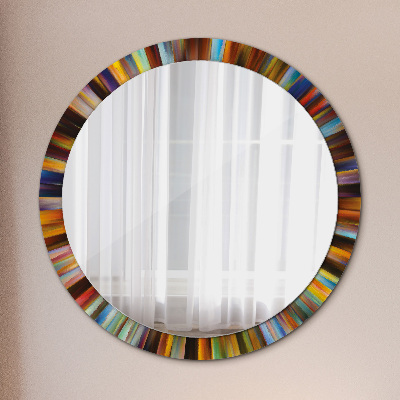 Miroir rond avec décoration Motif radial abstrait