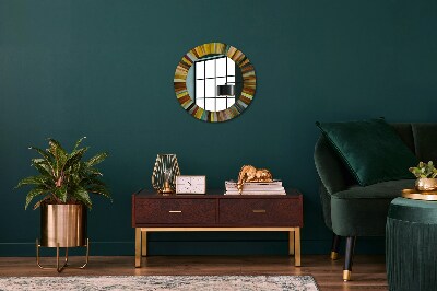 Miroir rond avec décoration Motif radial abstrait